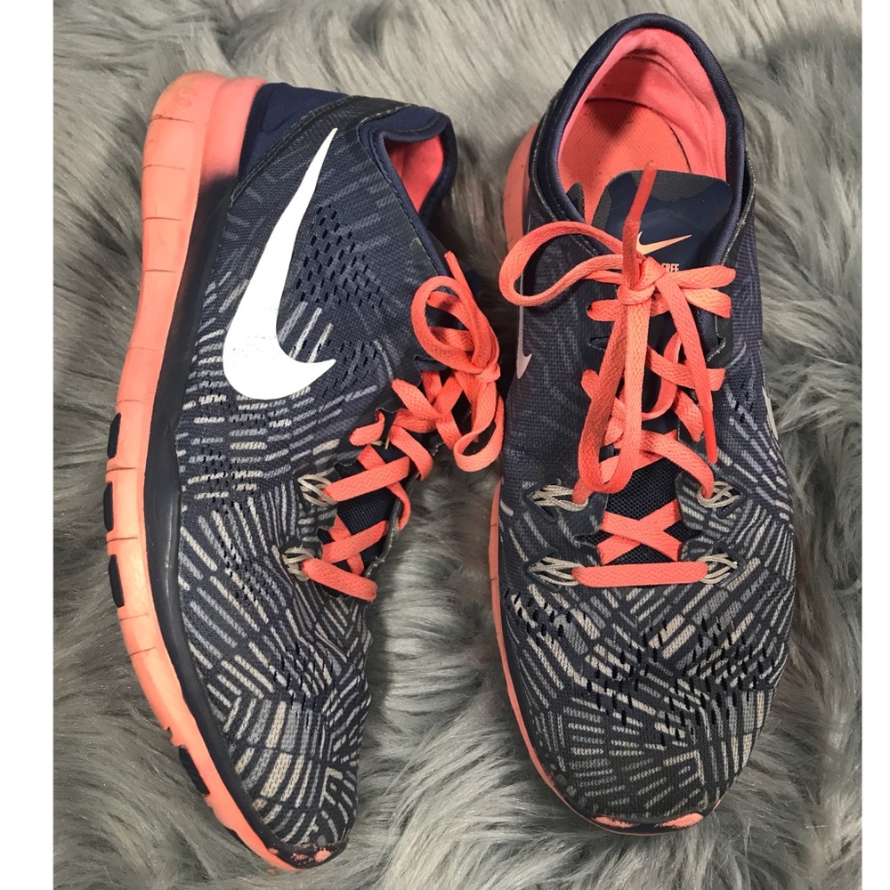 NIKE FREE TRI FIT 5 Running shoes sz 8.5 Blue Pink